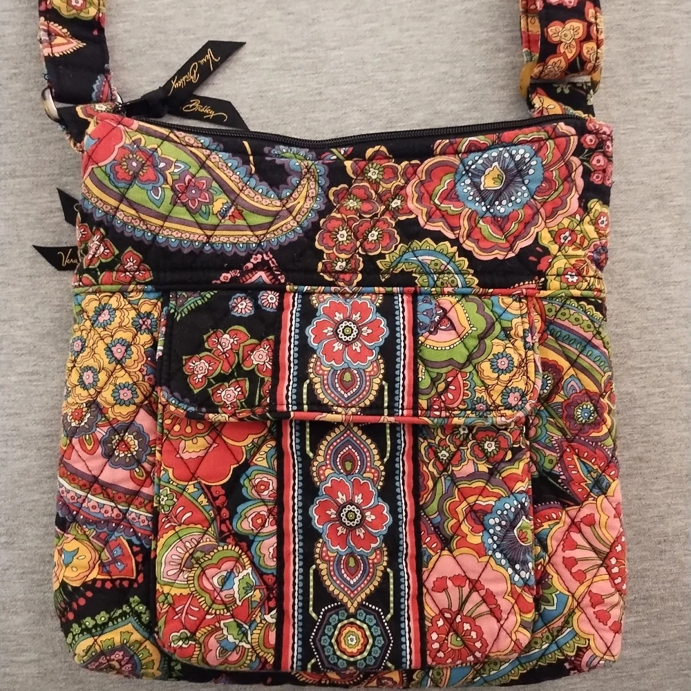 Vera Bradley Paisley Floral Crossbody Adjustable Strap - Picture 1 of 16